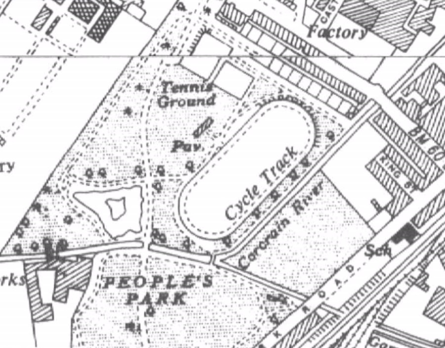 Portadown - Athletic Club track : Map credit National Library of Scotland